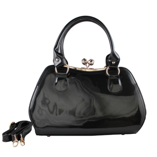 christine bag black front