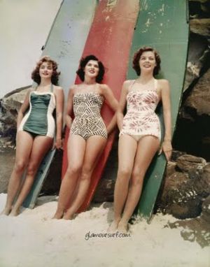 vintage swimwear - www.myLusciousLife.com - 1950s swimming costumes