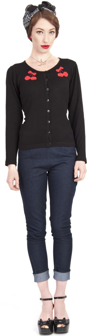 Sally Denim Capris Navy