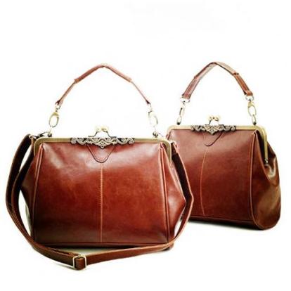 561-Neewer-NEEWER-Retro-Vintage-Lady-Faux-Leather-Shoulder-Handbag-Satchel-Tote-Bag-Purse-Brown-for-Women-4